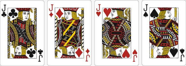 j精美扑克牌模版