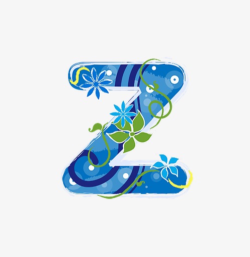 蓝色花纹字母z