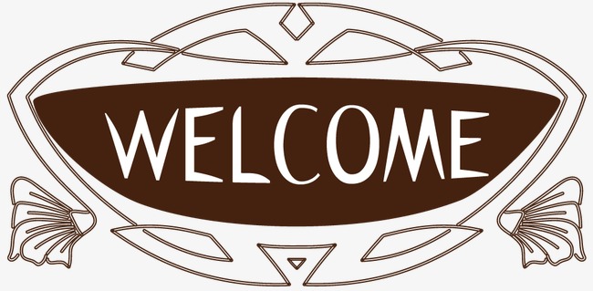 welcome欢迎光临可爱卡通艺术字