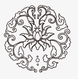 古典图案中国风花纹矢量装饰免扣元素