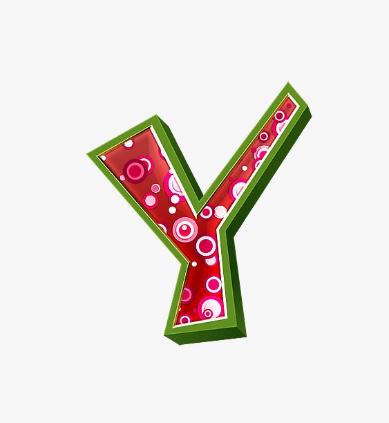 紫红立体字母y