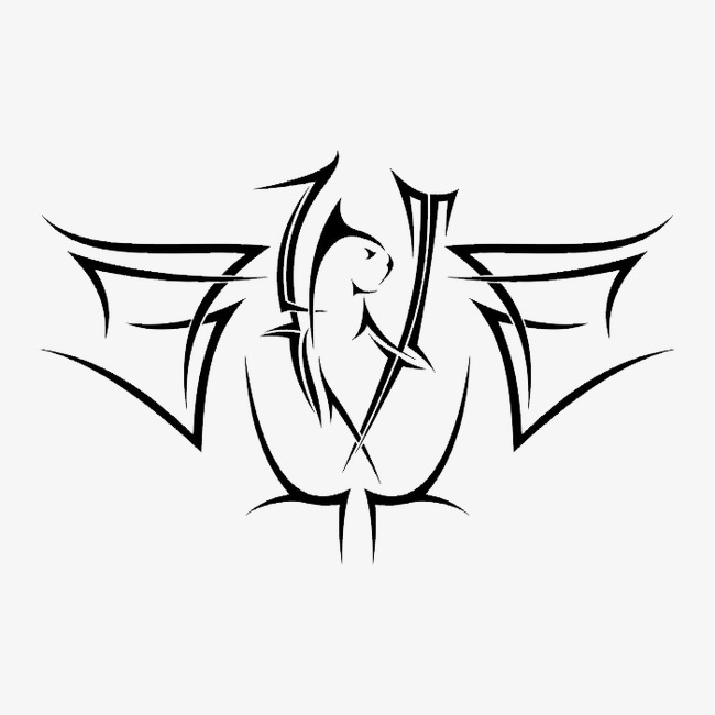 黑白图案动物png素材-90设计