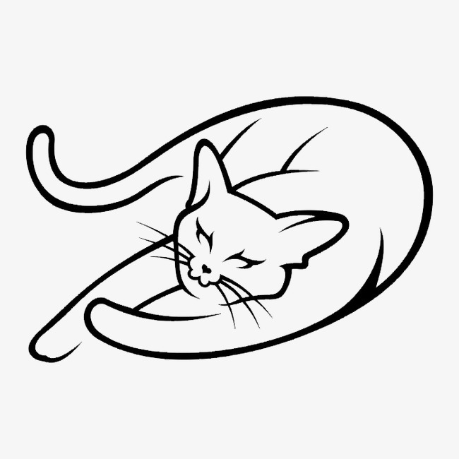 黑白轮廓动物图案