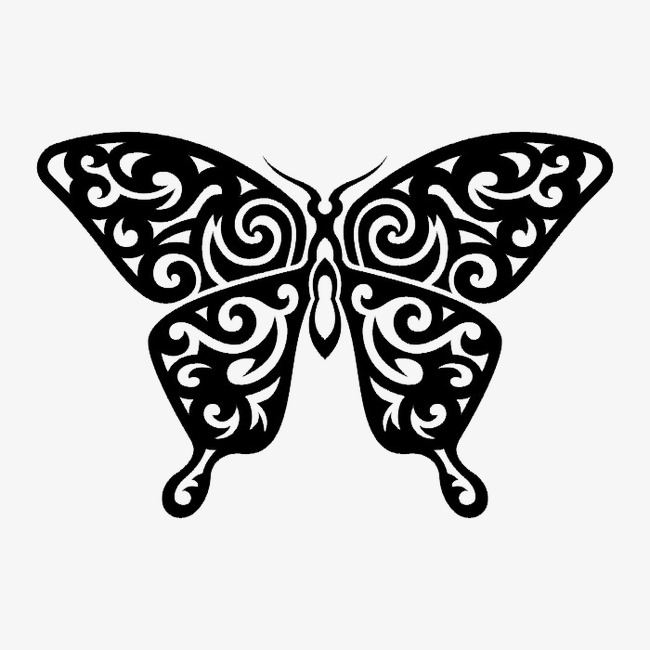 黑白轮廓动物图案