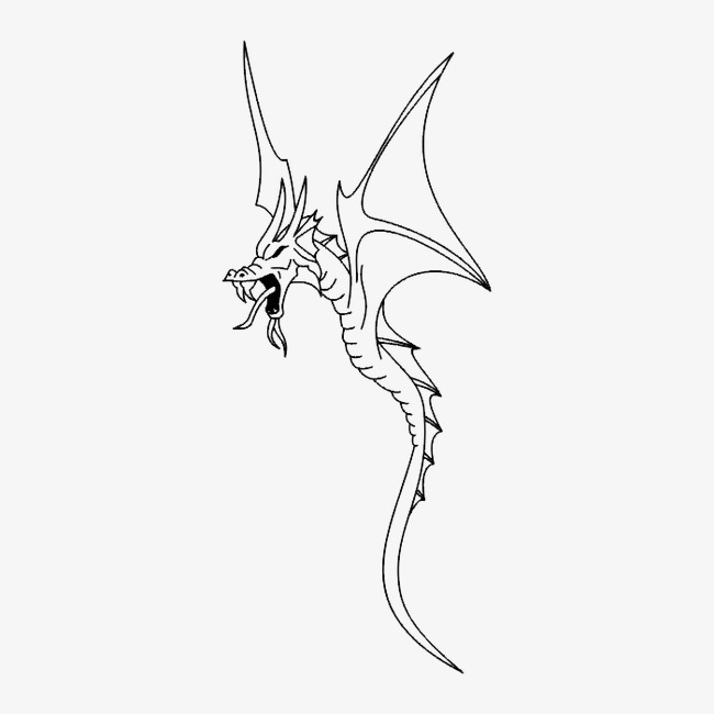 黑白轮廓动物图案