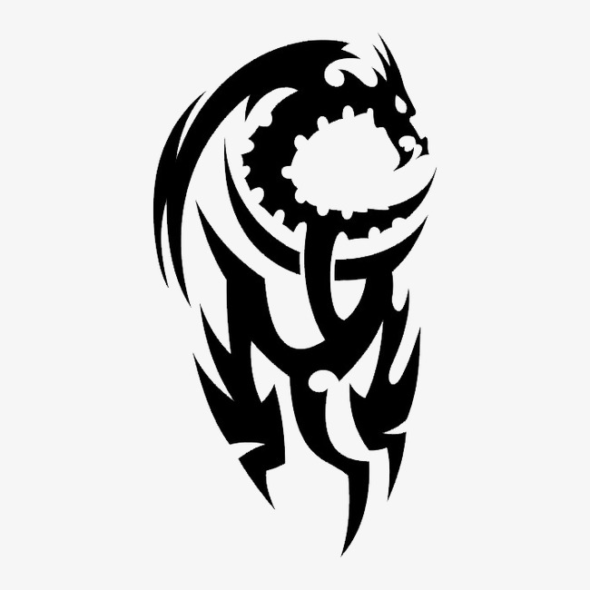 黑白轮廓动物图案