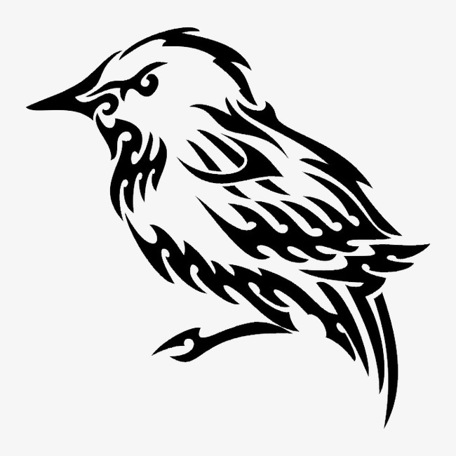 黑白轮廓动物图案png素材-90设计