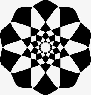 黑白装饰图案png素材-90设计