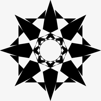 黑白装饰图案png素材-90设计