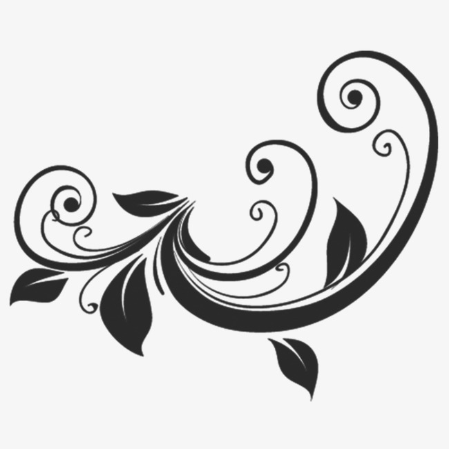 简约小清晰蔓藤花纹装饰边框元素设计