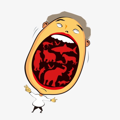 张开大嘴