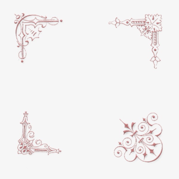 新年手绘边角框png下载