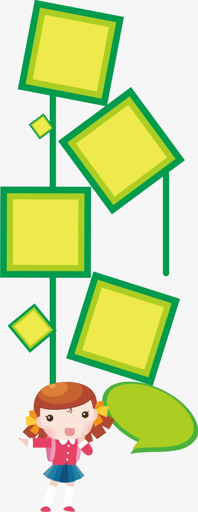 绿色海报_绿色边框png素材-90设计