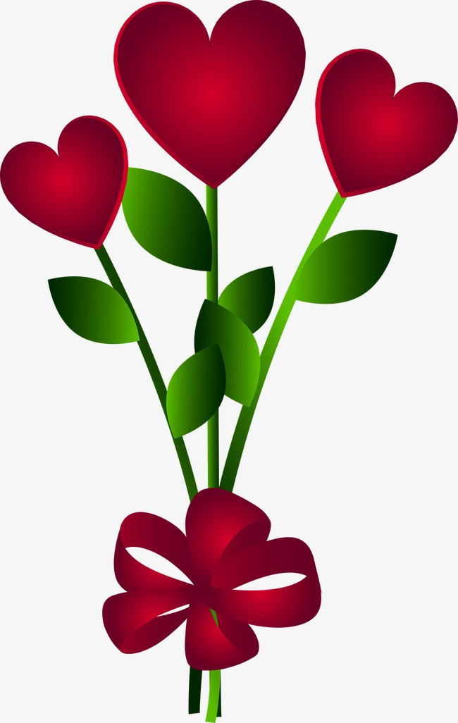 爱心花朵