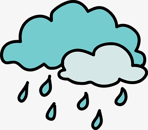 卡通下雨