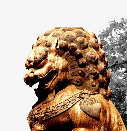 中国传统节日春节新年舞狮狮子头