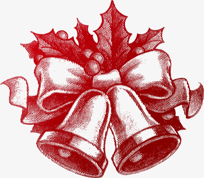 手绘素描铃铛果子图案