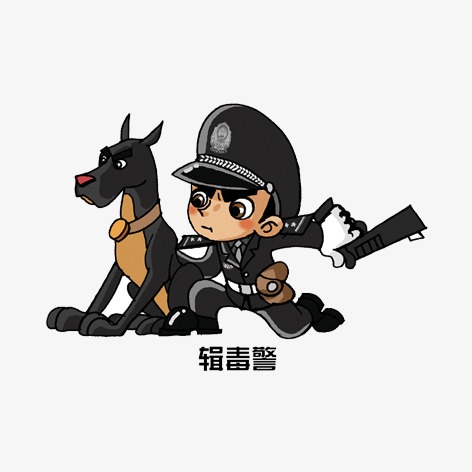 职业警察卡通人物职业分类免扣装饰元素