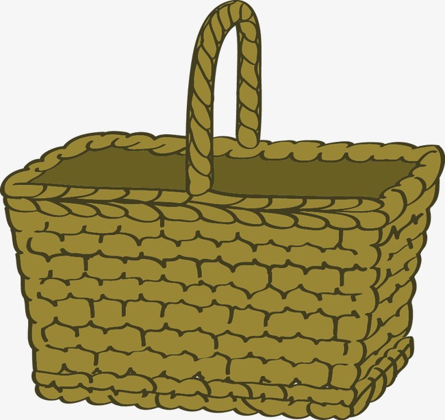矢量草编篮子