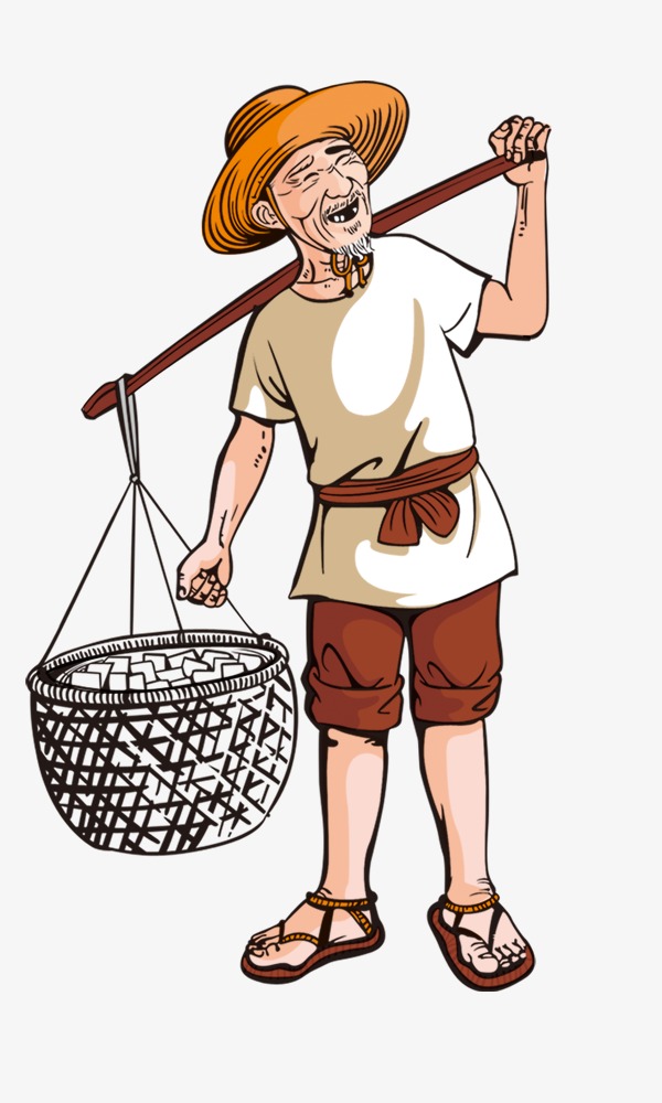 矢量农夫在挤牛奶