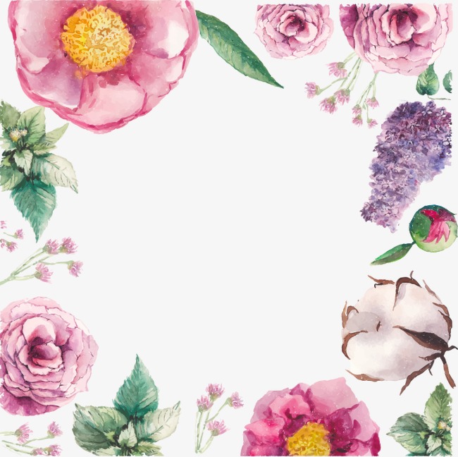 手绘简约花朵图案png素材-90设计