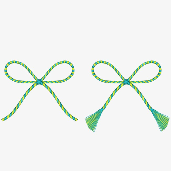 彩色绳子线条卡通免扣分割线元素