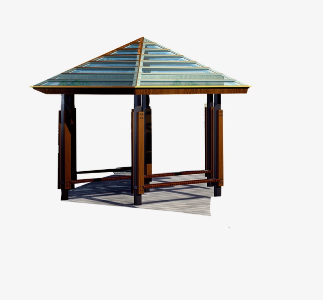 手绘国潮风古风亭子山落日祥云流云飞鸟元素设计