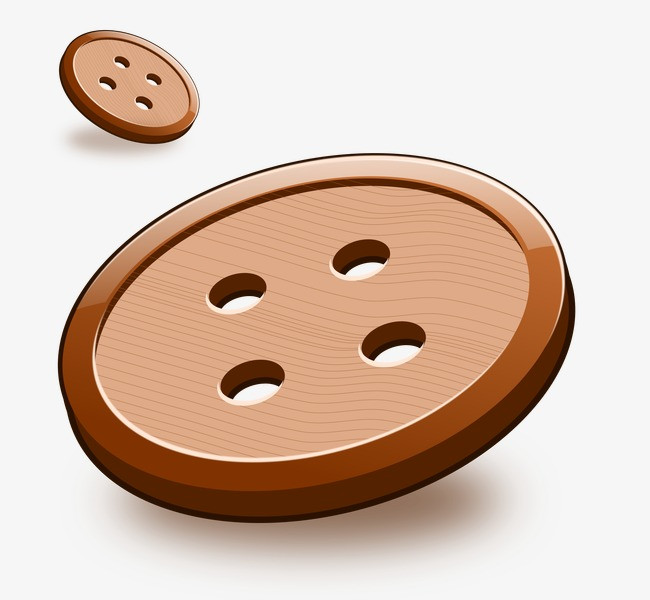 褐色大小扣子