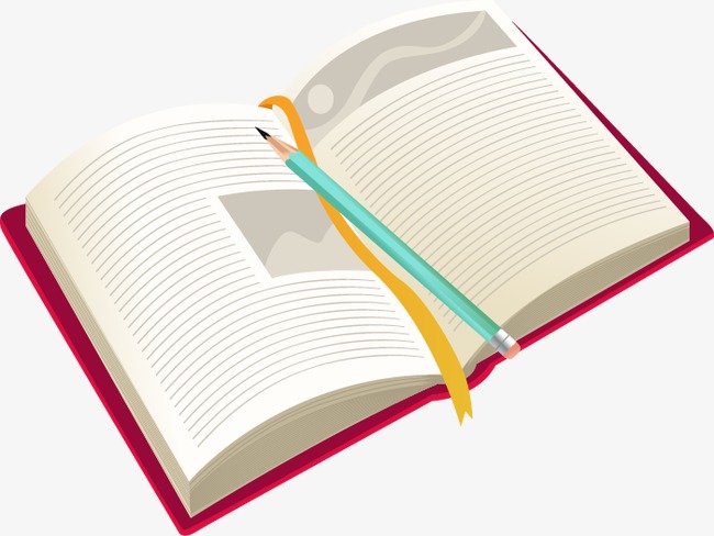 手绘简约书本图案