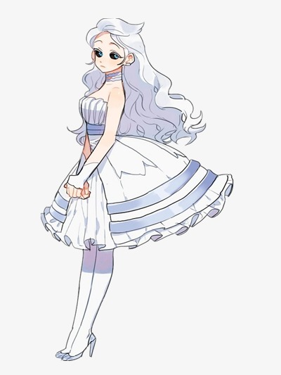 女生卡通_女生漫画png素材-90设计