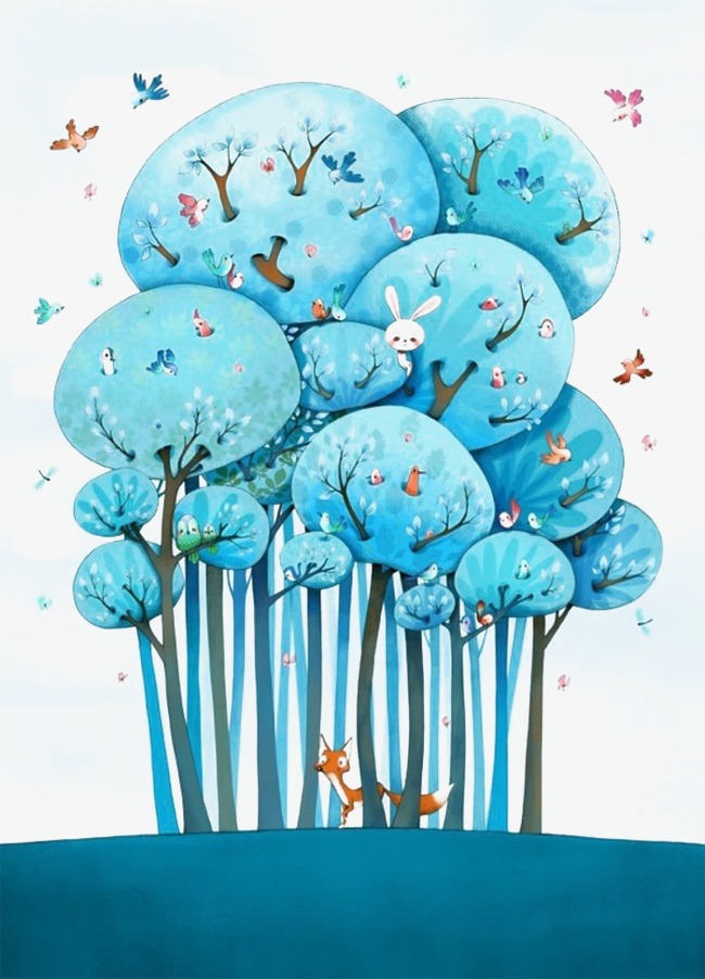 粉红色装饰点缀插画手绘花