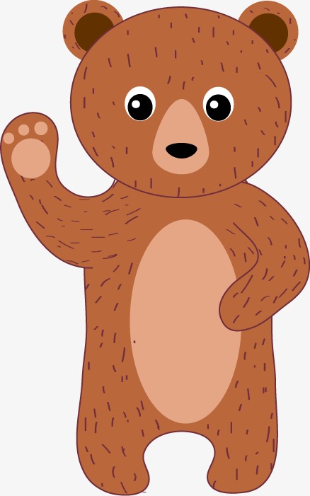 手绘卡通小熊图案