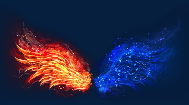 翅膀蓝紫火焰【高清效果元素png素材】-90设计