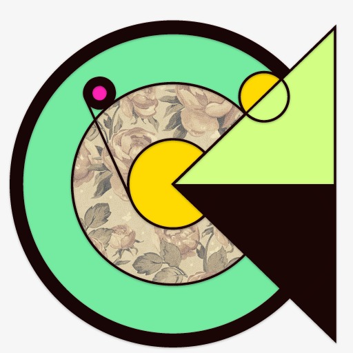 线条拼合三角形组合的科技感圆形图案