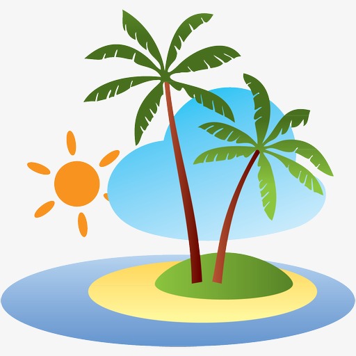 卡通岛屿_岛屿png素材-90设计