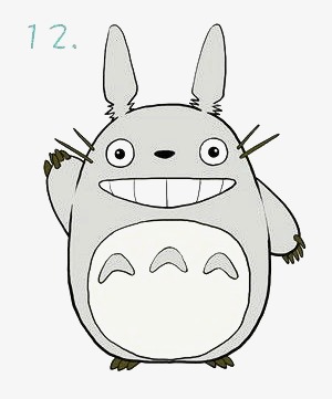 开心龙猫元素png素材-90设计