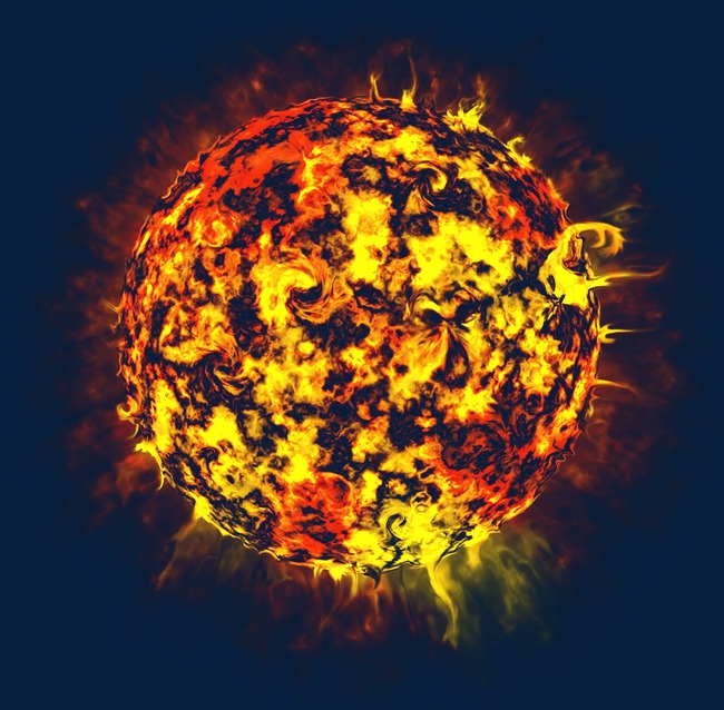 高清炽热火球图片