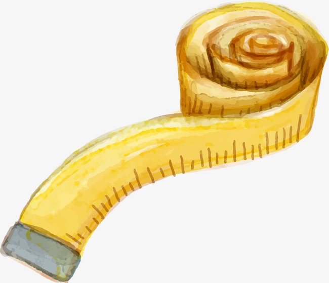 矢量水彩皮尺