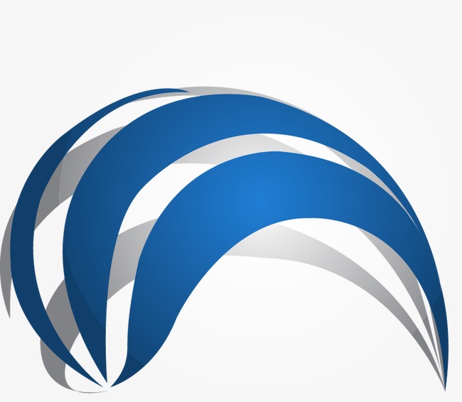 手绘蓝色半圆图案