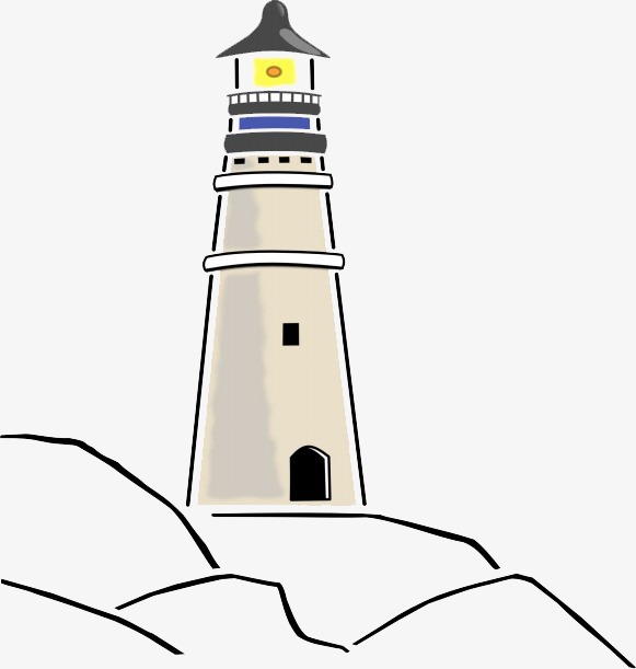 手绘灯塔