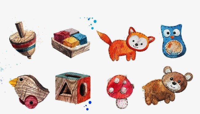 手绘玩具png素材-90设计