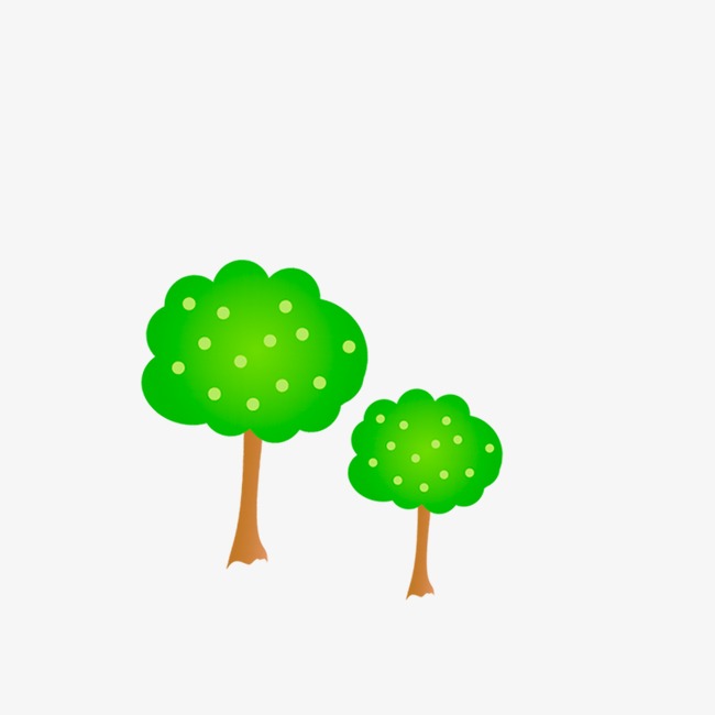 卡通小树