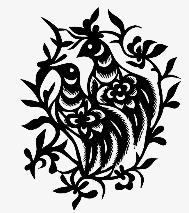 中国国潮风锦鲤蓝色底纹花毛笔字素材【免抠元素png】-90设计网