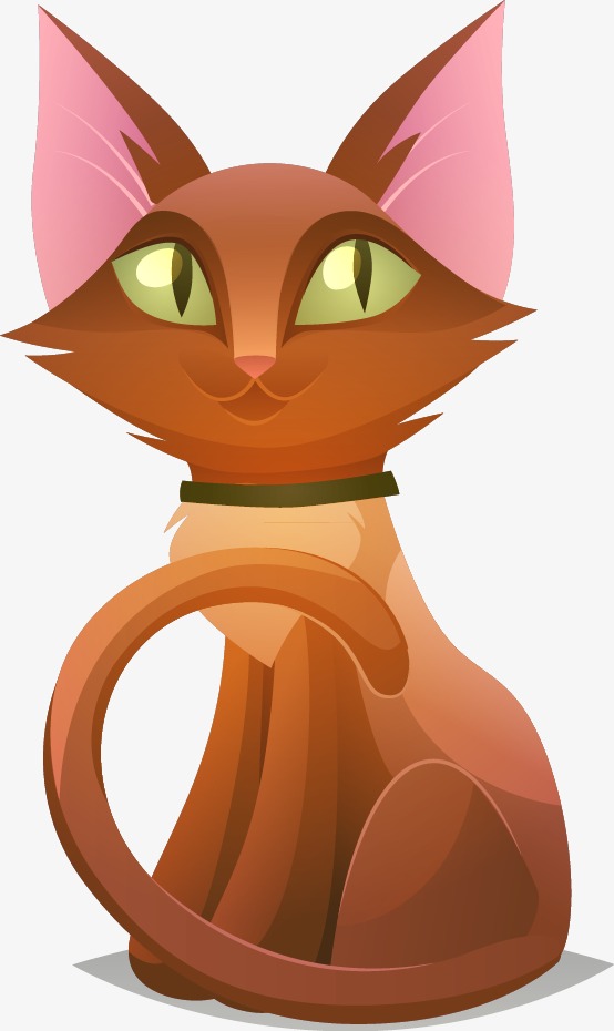 卡通动物手绘橘猫插画小素材