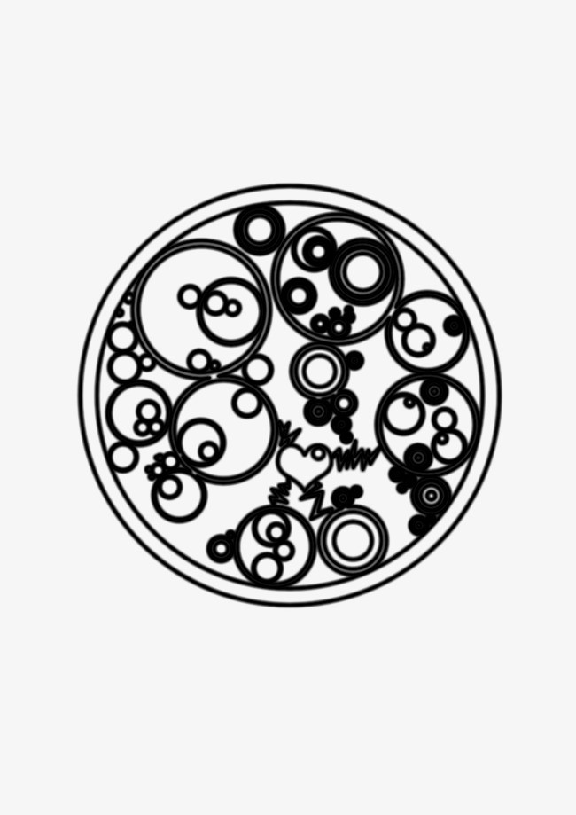 装饰 花纹 黑白png素材-90设计