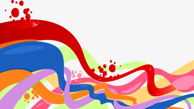 手绘彩色喷绘线条图案