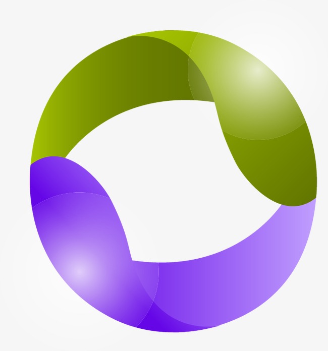手绘绿色紫色圆形几何【高清装饰元素png素材】-90设计