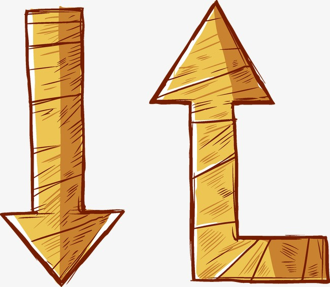 卡通复古箭头花朵矢量素材