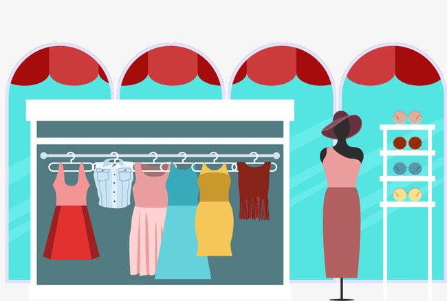 抽象服装店图案png素材-90设计