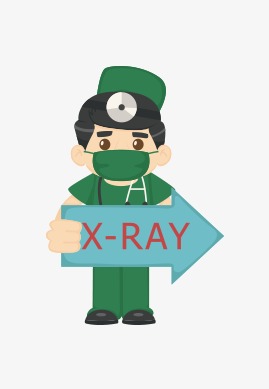 绿色衣服男护士x-ray